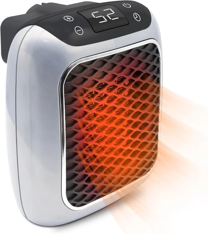 Electric Heater with Adjustable Thermostat and Compact Design