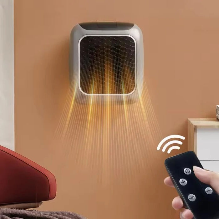 Electric Heater with Adjustable Thermostat and Compact Design