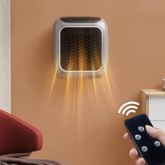 Electric Heater with Adjustable Thermostat and Compact Design