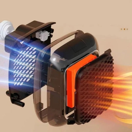 Electric Heater with Adjustable Thermostat and Compact Design