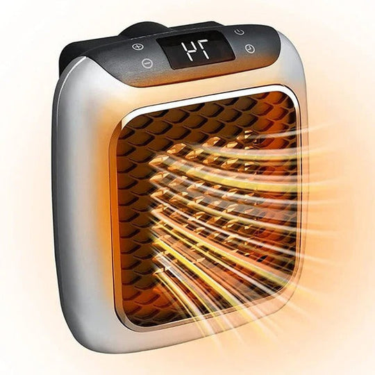 Electric Heater with Adjustable Thermostat and Compact Design