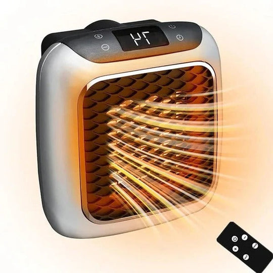 Electric Heater with Adjustable Thermostat and Compact Design
