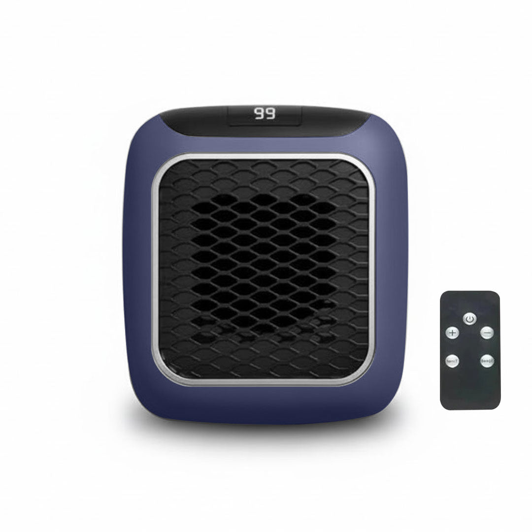 Electric Heater with Adjustable Thermostat and Compact Design