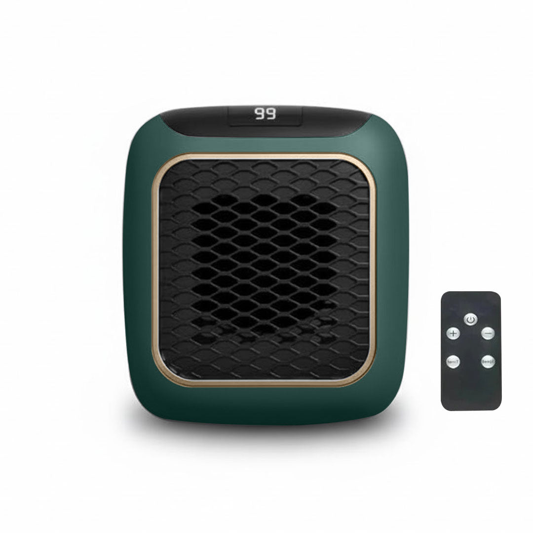 Electric Heater with Adjustable Thermostat and Compact Design