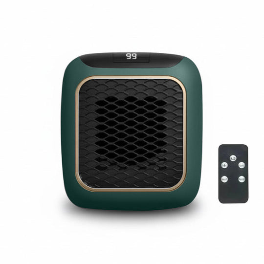 Electric Heater with Adjustable Thermostat and Compact Design