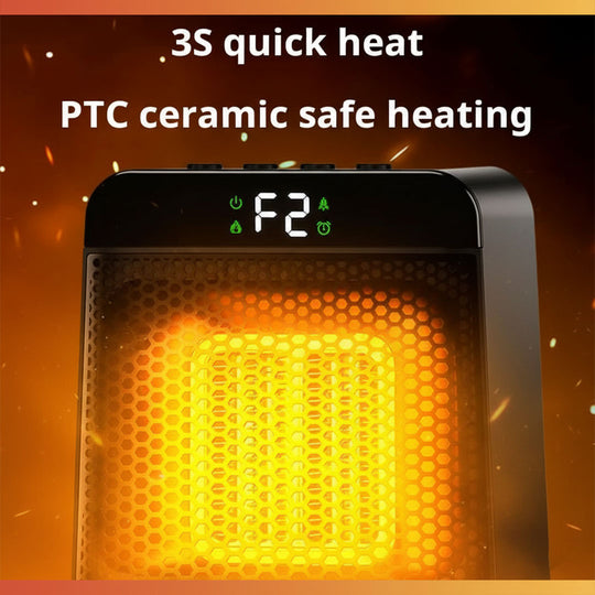 Electric Heater with Ceramic Element and Wall Plug