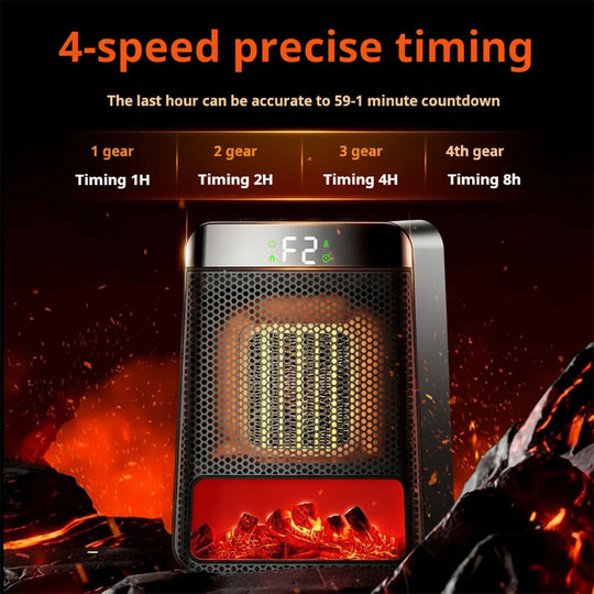 Electric Heater with Ceramic Element and Wall Plug