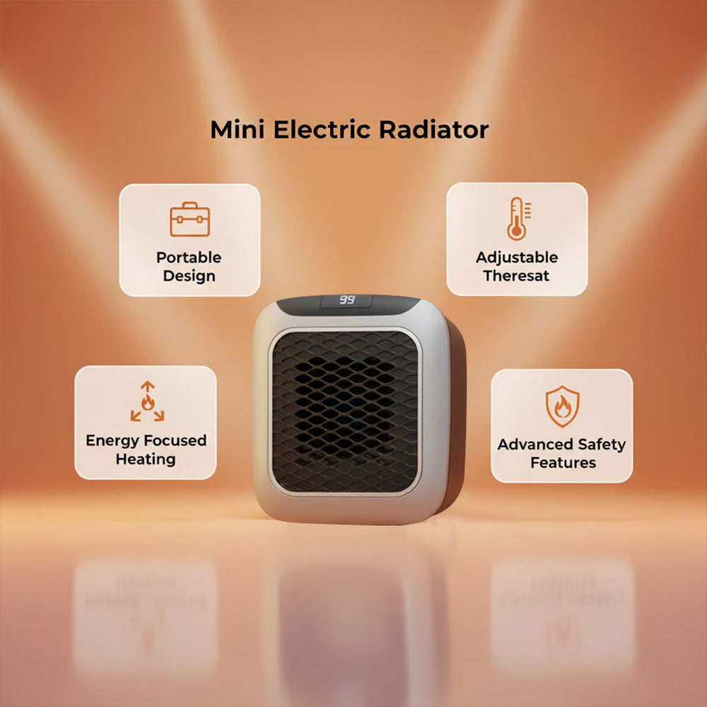 Electric Heater with Compact Design and Portability