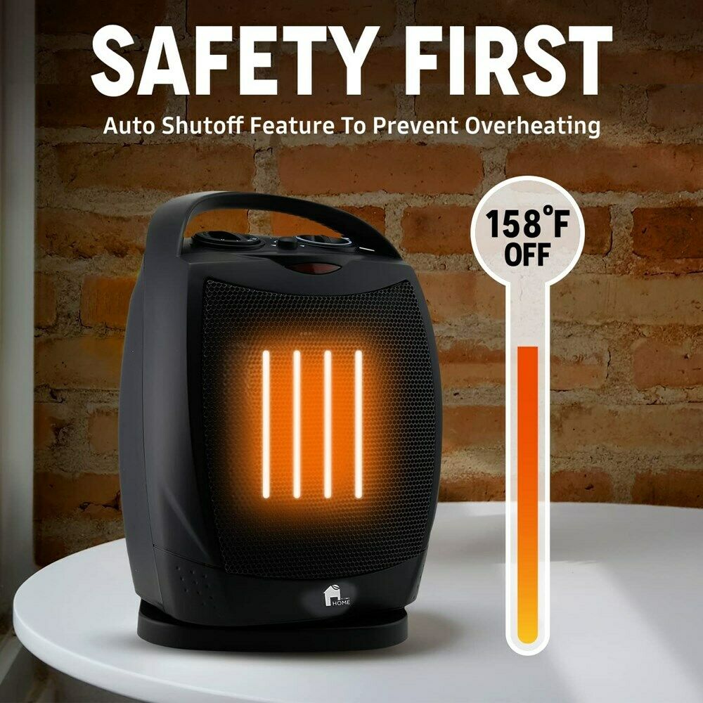 Electric Heater with Quiet Operation and Thermostat