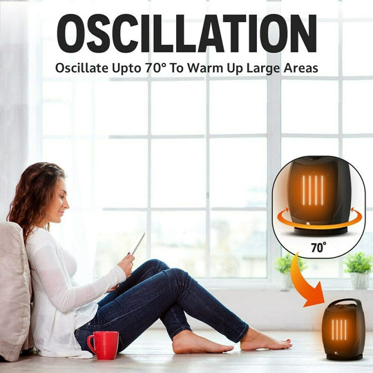 Electric Heater with Quiet Operation and Thermostat