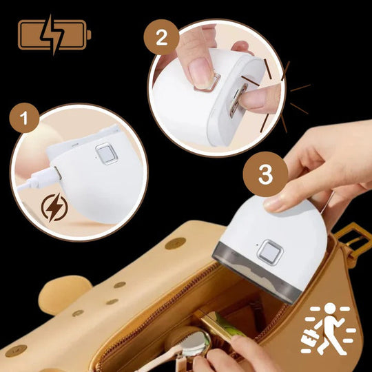 Electric Nail Trimmer with Rechargeable Battery and LED Light