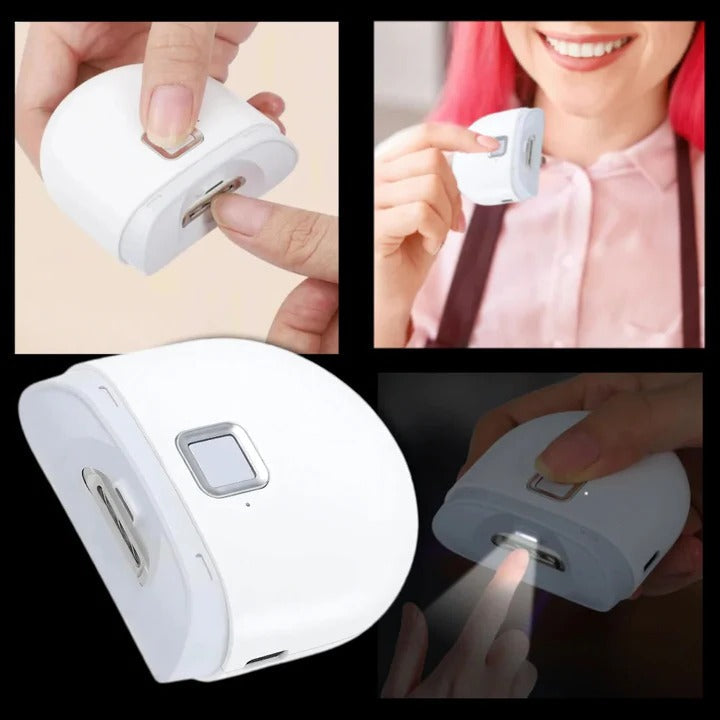 Electric Nail Trimmer with Rechargeable Battery and LED Light