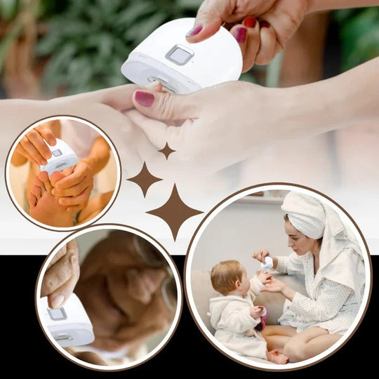 Electric Nail Trimmer with Rechargeable Battery and LED Light