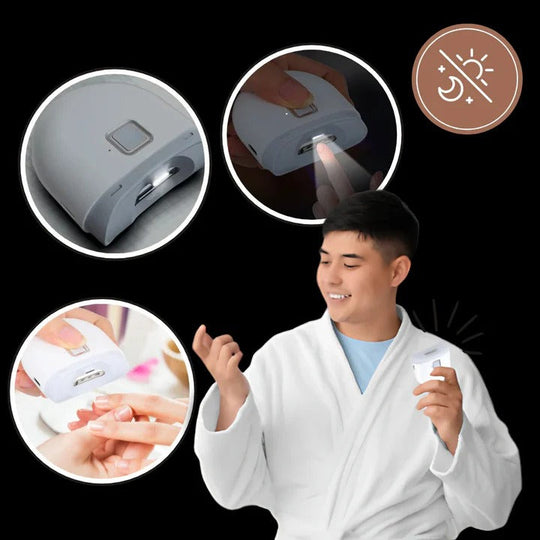 Electric Nail Trimmer with Rechargeable Battery and LED Light