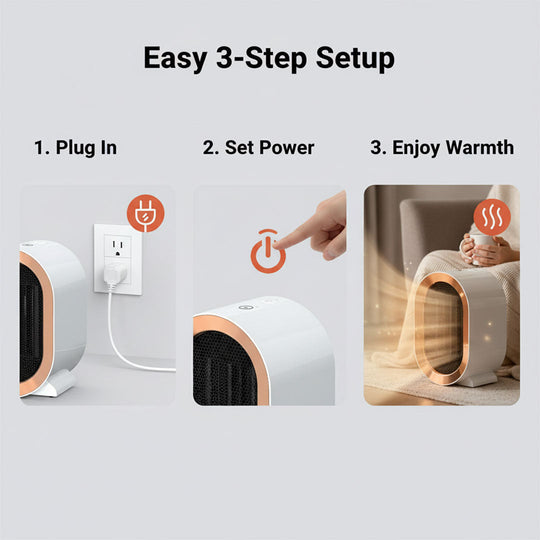 Electric Radiator with Ceramic Heating and Portable Design