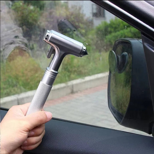 Emergency Car Hammer with Tungsten Steel Tip and Seatbelt Cutter