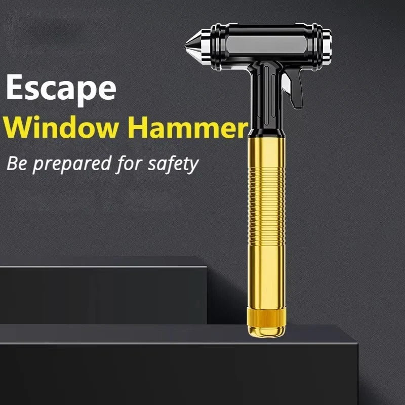 Emergency Car Tool with Window Breaker and Seatbelt Cutter