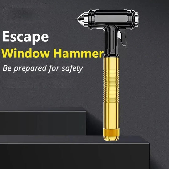 Emergency Car Tool with Window Breaker and Seatbelt Cutter