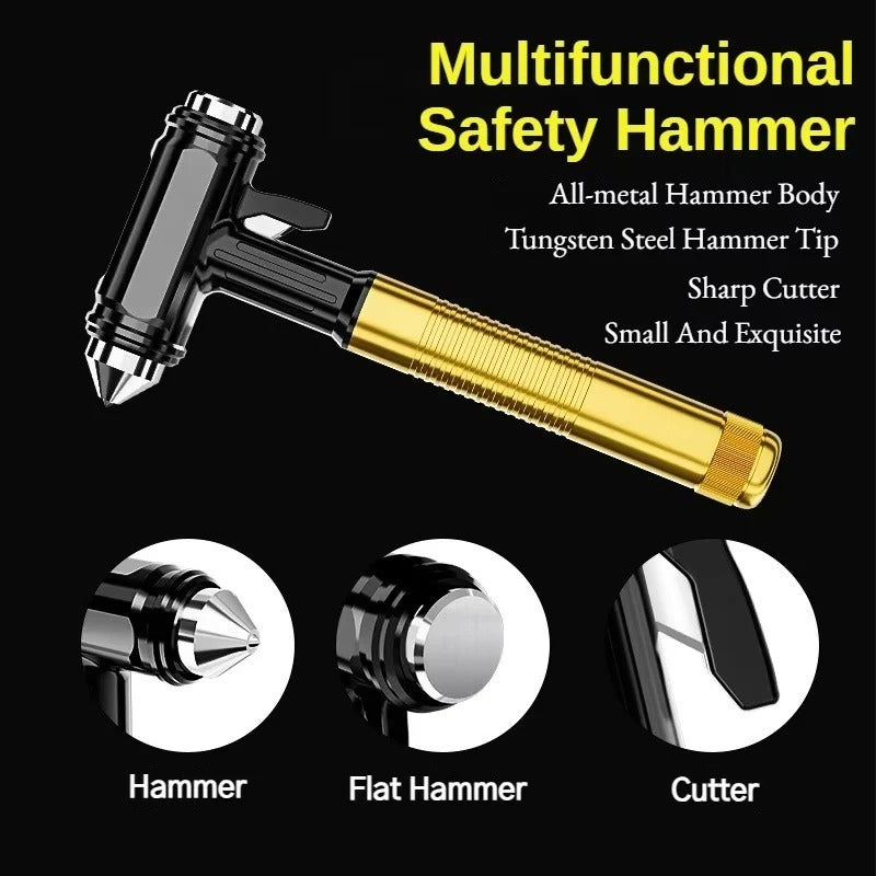 Emergency Car Tool with Window Breaker and Seatbelt Cutter