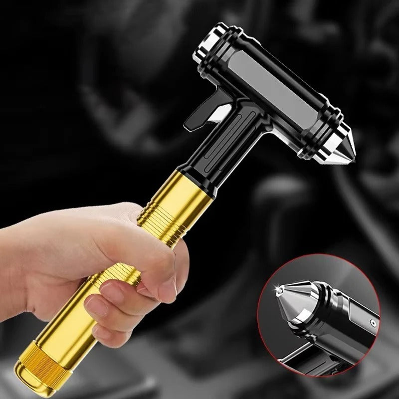 Emergency Car Tool with Window Breaker and Seatbelt Cutter