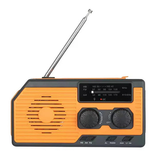 Emergency Radio with Solar Power and Hand Crank