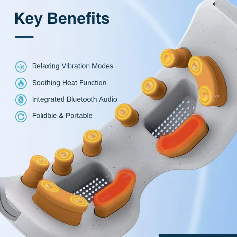 Eye Massager with Heat Therapy and Vibration
