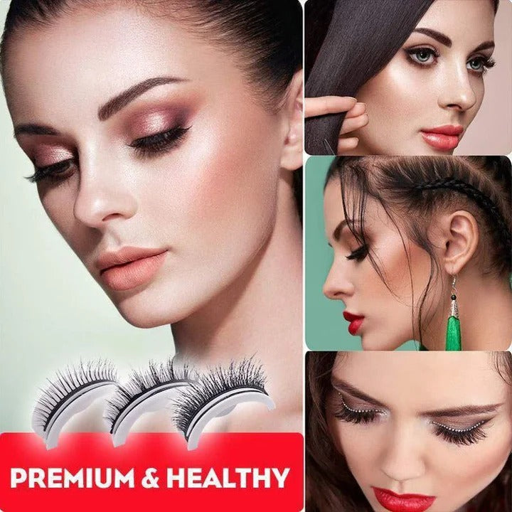 Eyelashes with Self-Adhesive and Reusable Design