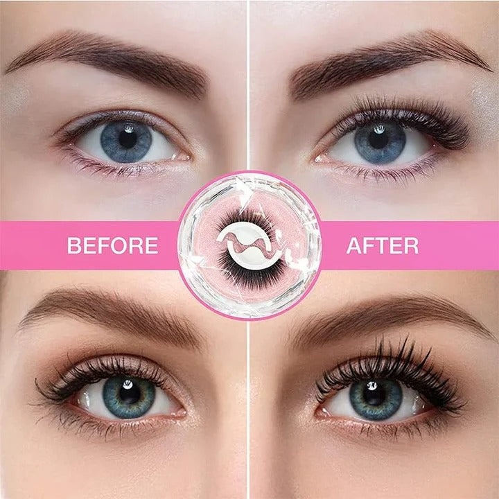 Eyelashes with Self-Adhesive and Reusable Design
