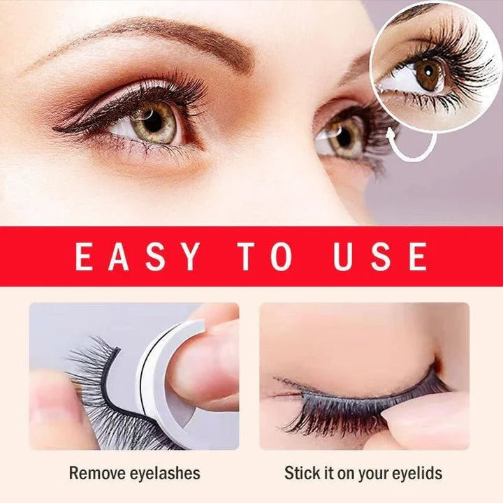Eyelashes with Self-Adhesive and Reusable Design