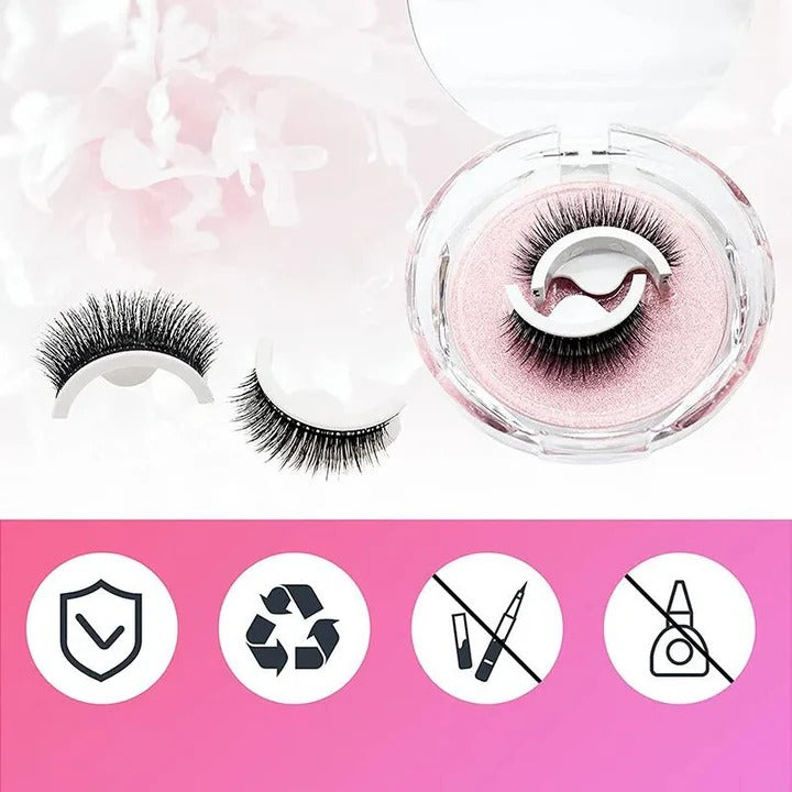 Eyelashes with Self-Adhesive and Reusable Design