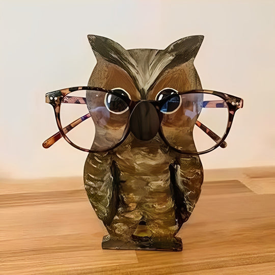 Eyewear Organizer with Wooden Design and Animal Theme
