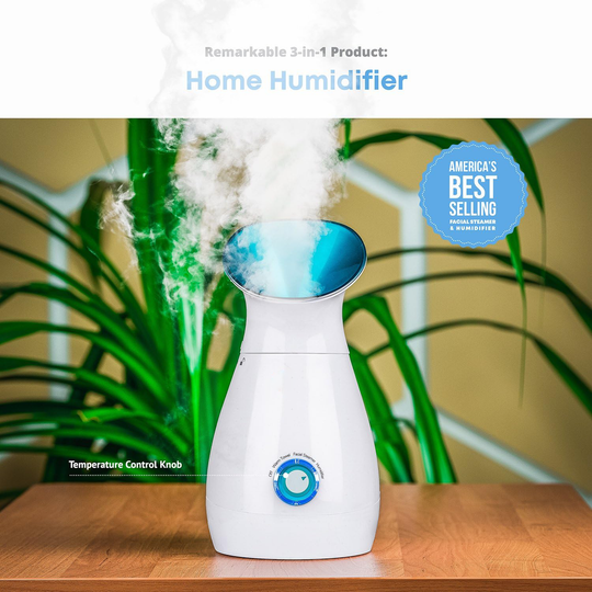 Facial Steamer with Nano Ionic Technology and Ultrasonic Vaporization