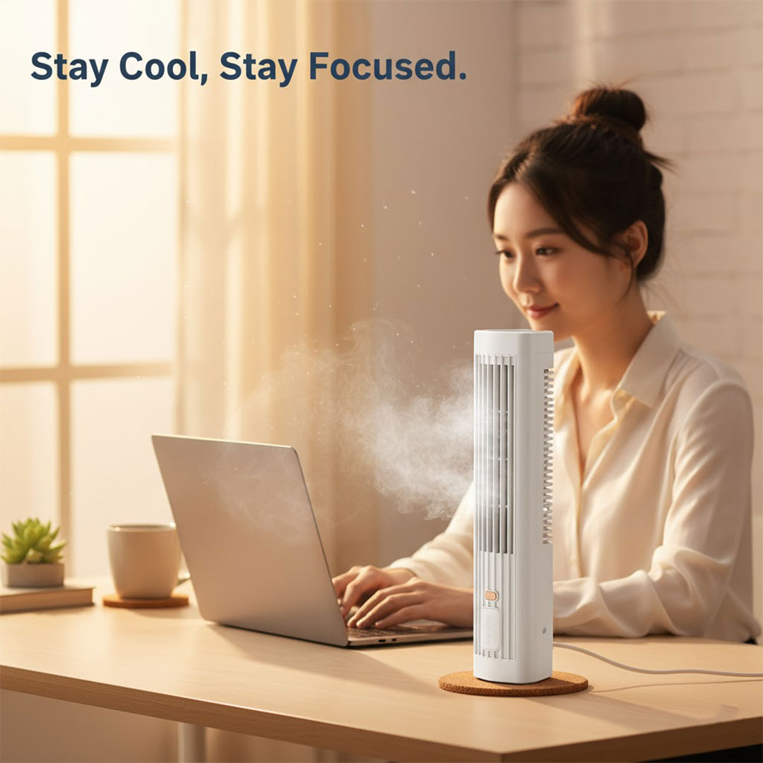 Fan with USB Rechargeable and Bladeless Design