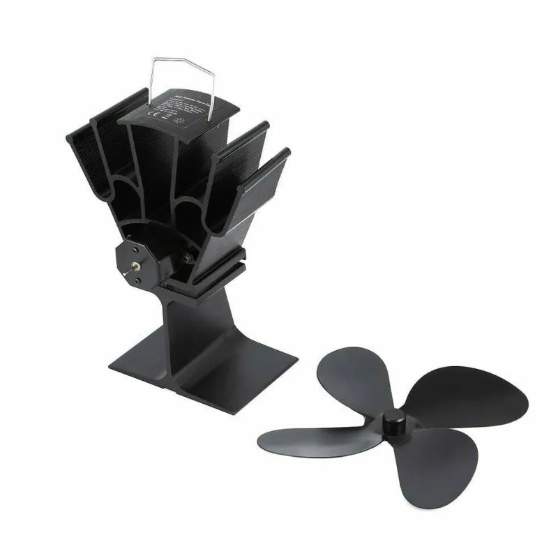 Fireplace Fan with Heat Power and 4 Blades