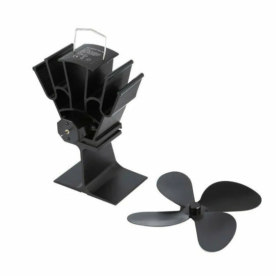 Fireplace Fan with Heat Power and 4 Blades