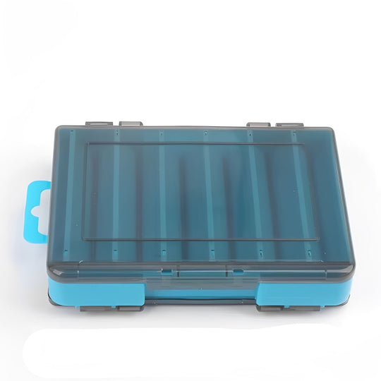 Fishing Tackle Box with Double-Sided Storage and Compartments