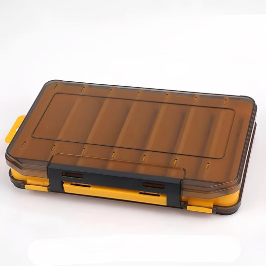 Fishing Tackle Box with Double-Sided Storage and Compartments