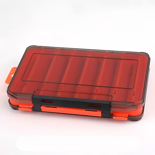 Fishing Tackle Box with Double-Sided Storage and Compartments