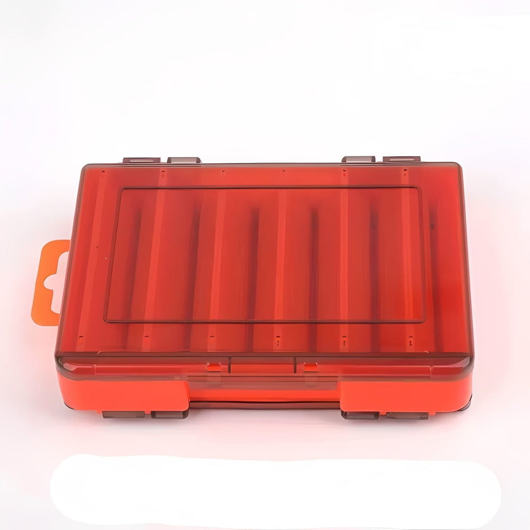 Fishing Tackle Box with Double-Sided Storage and Compartments
