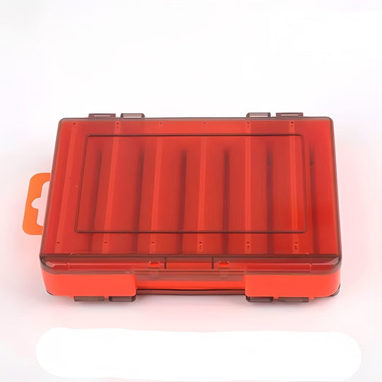 Fishing Tackle Box with Double-Sided Storage and Compartments