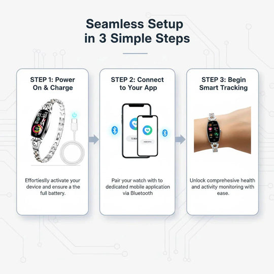 Fitness Watch with Health Tracking and Bracelet Strap