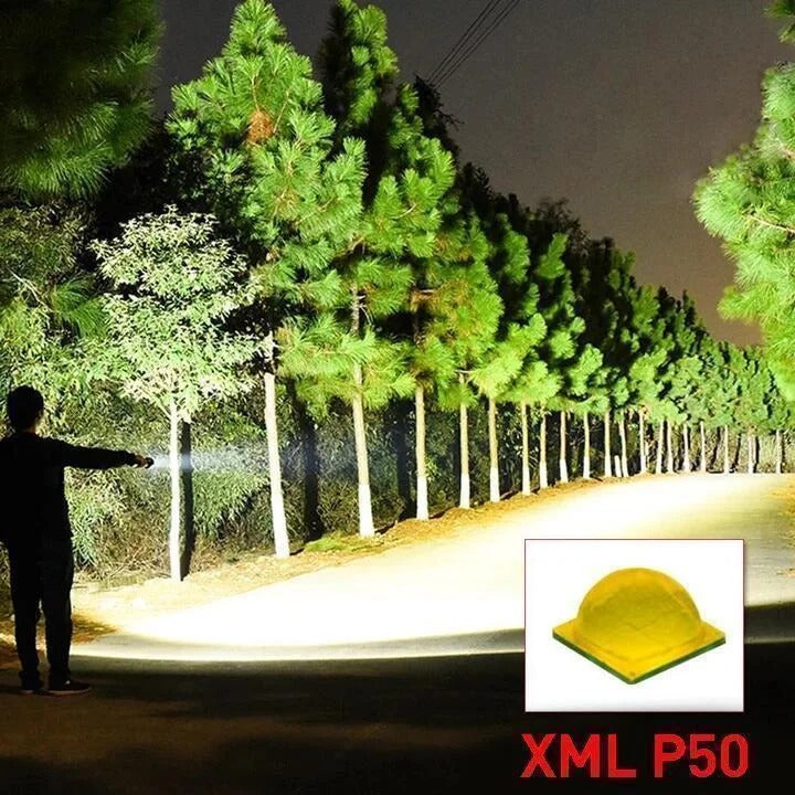 Flashlight with XHP50 LED Chip and Adjustable Brightness
