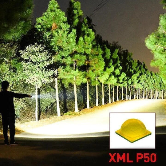 Flashlight with XHP50 LED Chip and Adjustable Brightness
