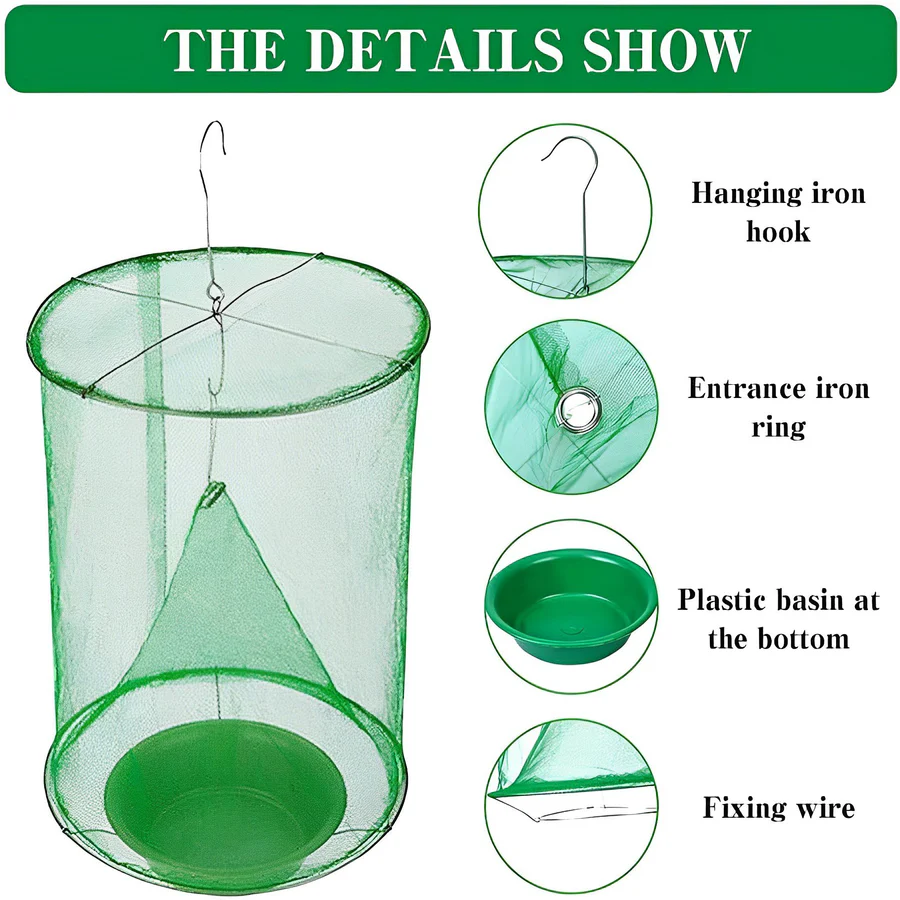 Fly Control Trap with Easy Setup and Effective Bait