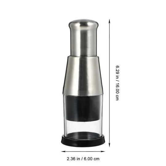 Food Chopper with Manual Operation and Stainless Steel Design