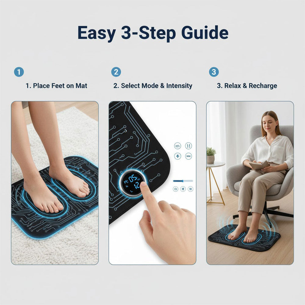 Foot Massager with Rechargeable Battery and Heat Function