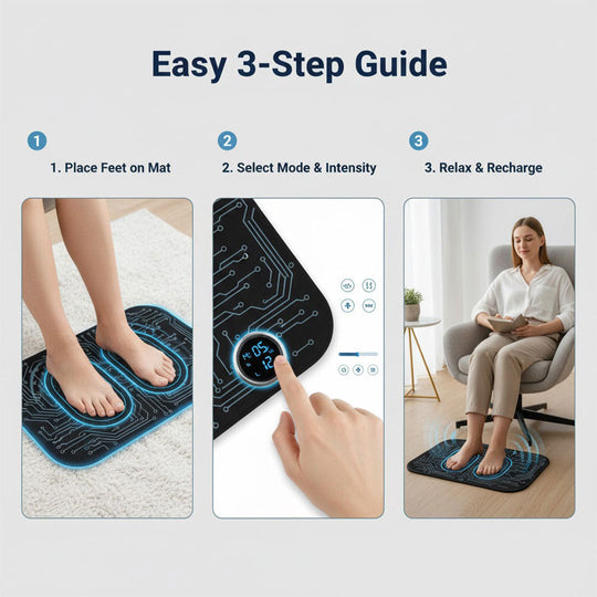 Foot Massager with Rechargeable Battery and Heat Function