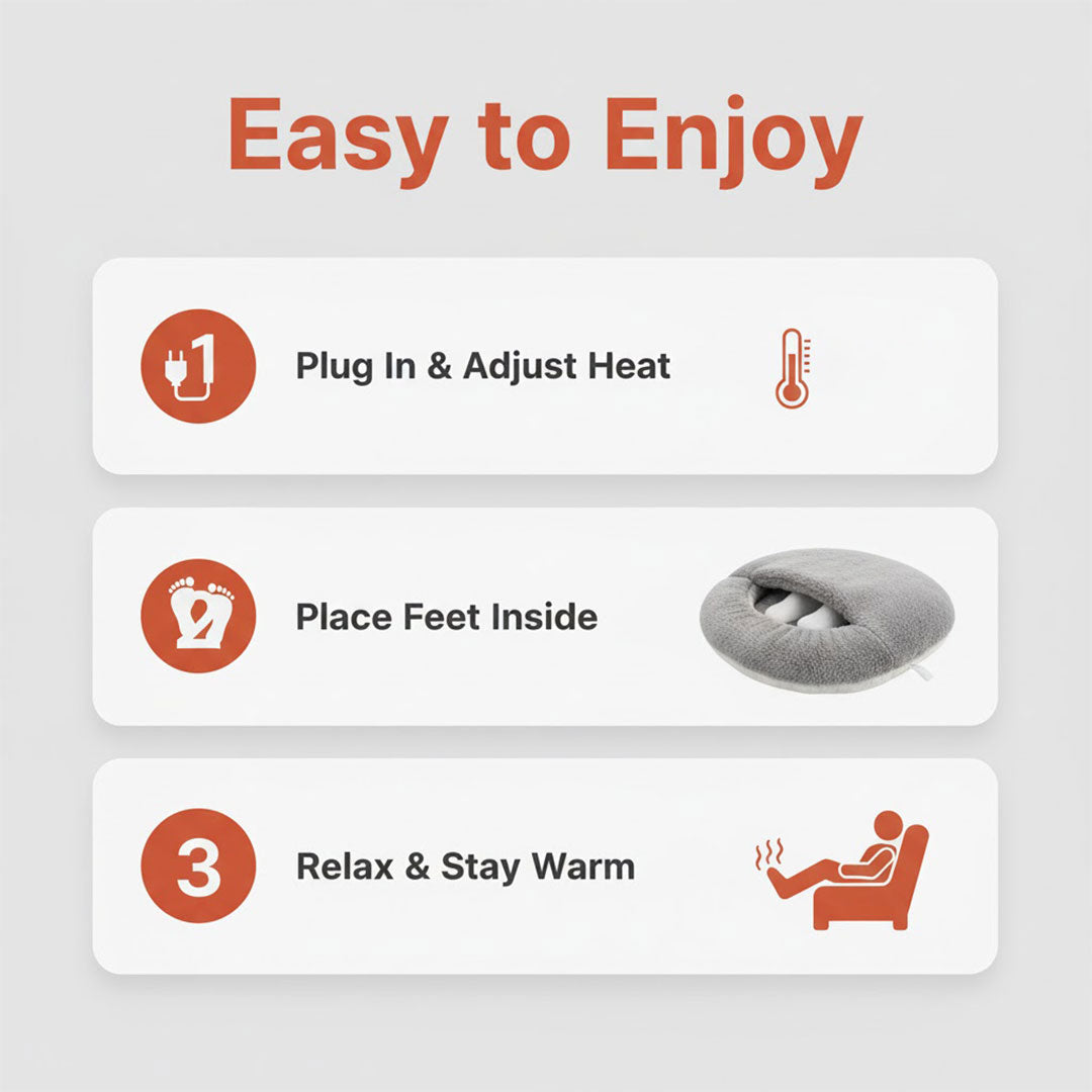 Foot Warmer with XL Size and Adjustable Heat