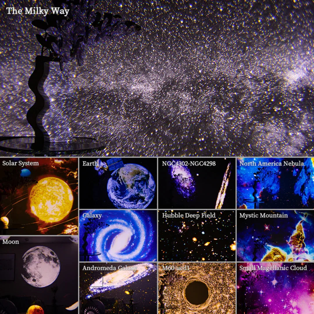 Galaxy Projector with 360° Rotation and Starry Display