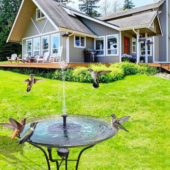 Garden Fountain with Solar Power and Water Pump